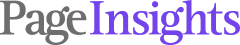 Logo with the words 'Page Insights' in gray and purple.