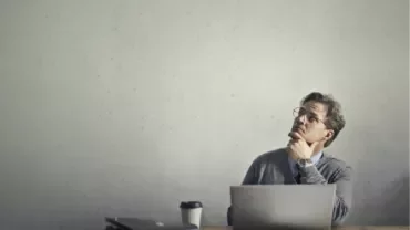 Man sitting at a desk