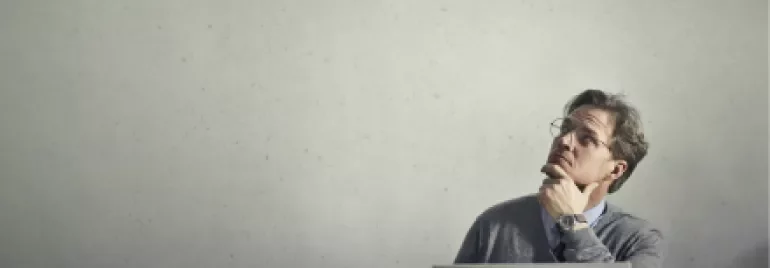 Man sitting at a desk