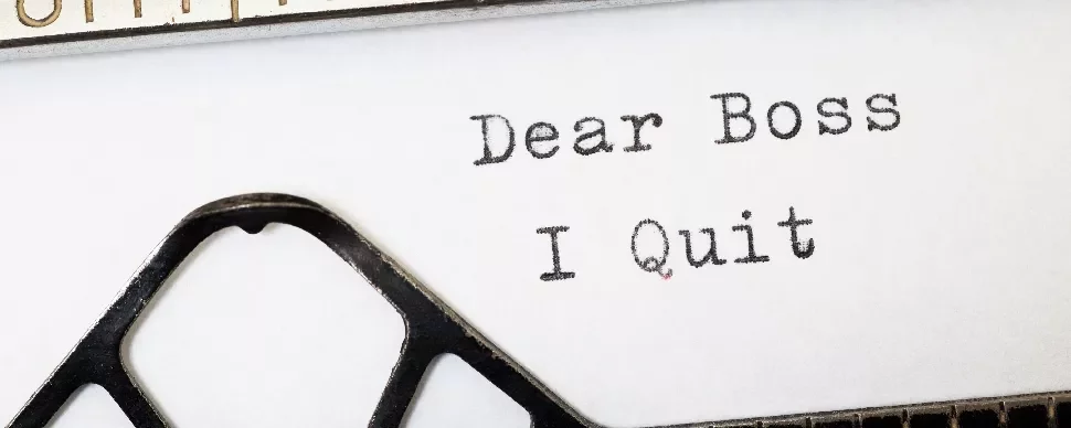 Typewritten message on paper reads: Dear Boss