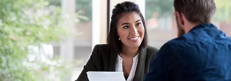 Woman holding document